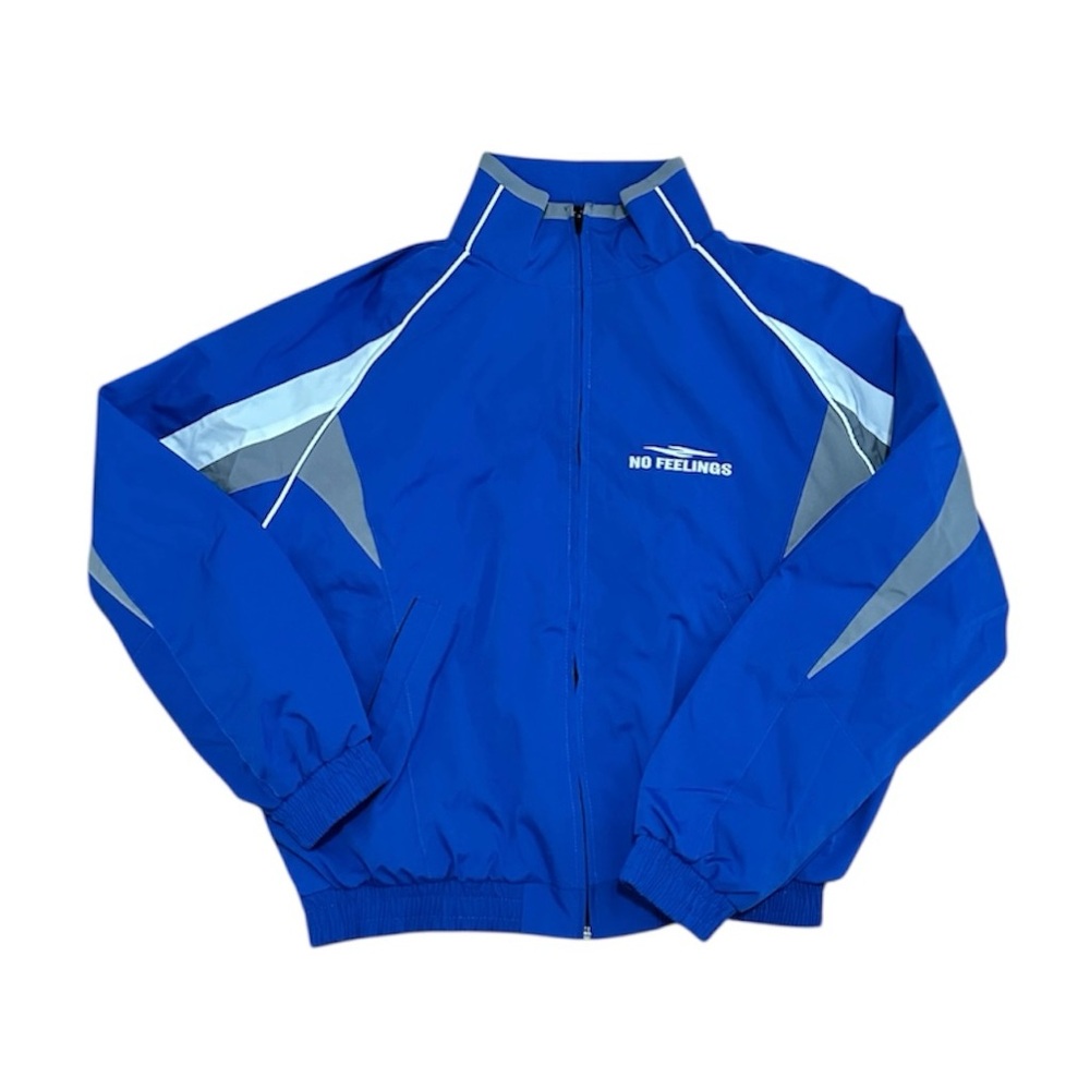 blue no feelings track jacket
